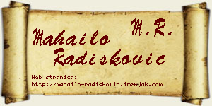 Mahailo Radišković vizit kartica